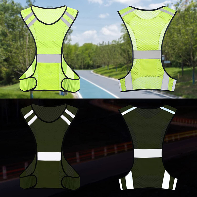 Reflective Running Jacket - Görünürlük Sağlayan Floresan File Yansıtıcı Güvenlik